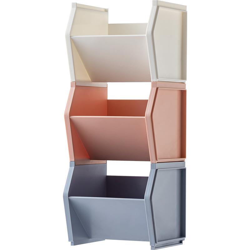 Stackable Slanted Pen Holder Storage Box, Student Desk Stationery, Plastic Square High-value Pen Holder