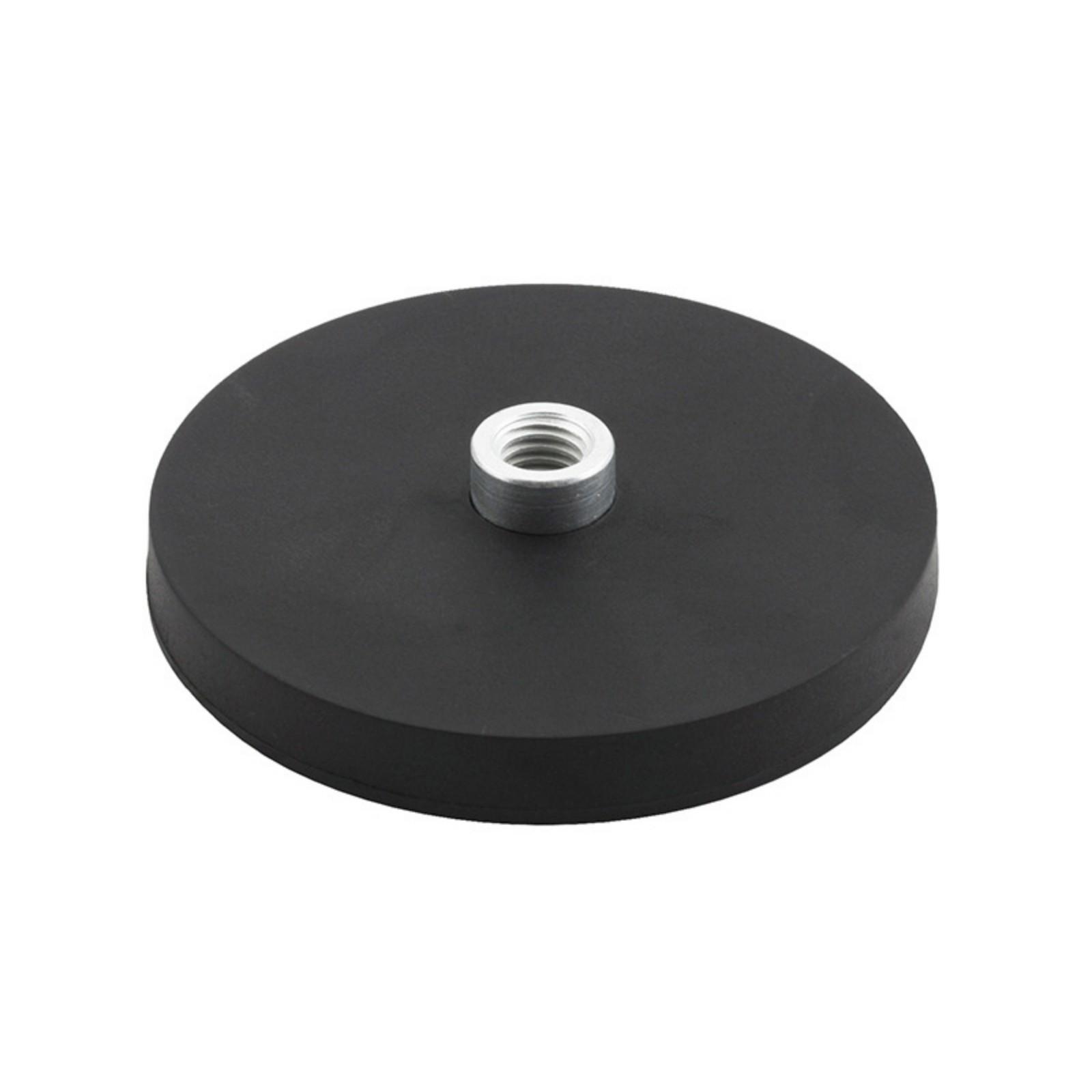 

66mm Diameter Rubber Coated Magnetic Base Suction Cup With M5 M6 M8 M10 External Threads For LED Lights Photography Equipment 8MM