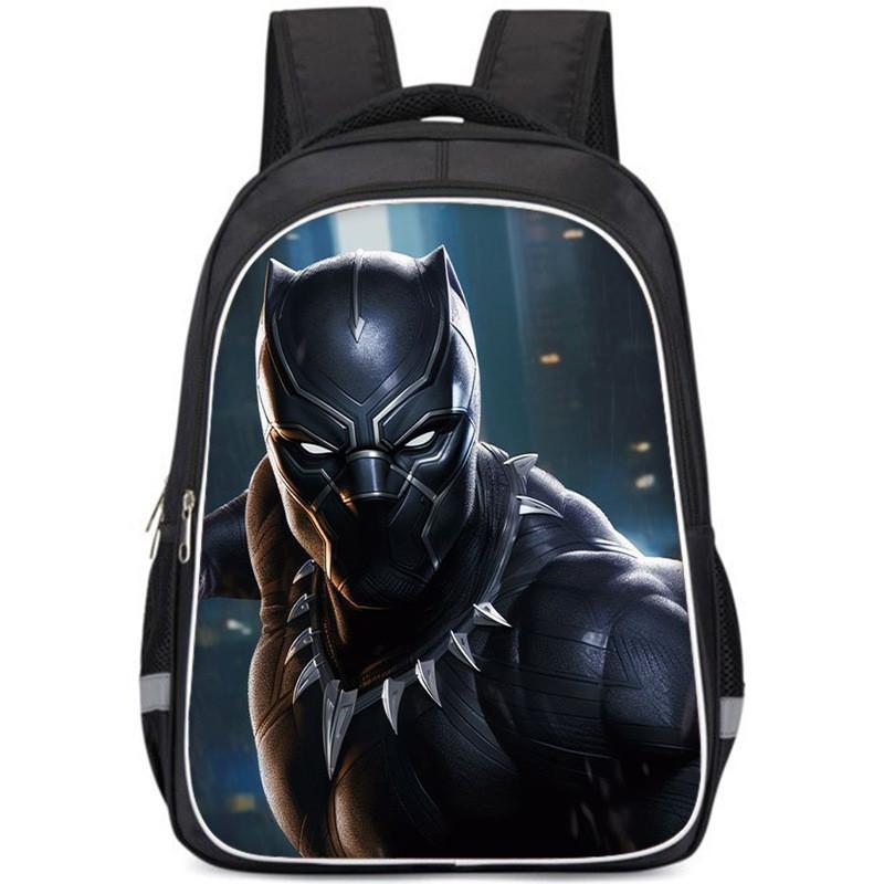 Large Capacity Lightweight Black Panther Kids Backpack For Boys And Girls School Use