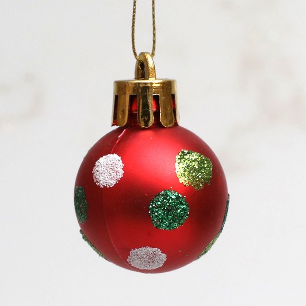 24pcs Shatterproof Christmas Tree Hanging Balls 3cm Xmas Tree Ornaments  Hotel Mall