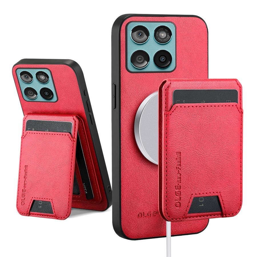 

Magnetic Wallet Card Holder Case for Motorola Signature Edge 70 60 Pro Fusion Plus 60s Stylus for Magsafe Wireless Charge Funda Motorola Edge 60s червоний