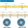 480LEDs/m 528LEDs/m COB LED Strip 12V 24V 8mm PCB Width Flexible COB LED Tape Light Bar Warm White 4000K White Linear Lighting