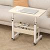 Computer Desk Height Adjustable Sturdy Construction Spacious Desktop with Casters Easy Movement Laptop Desk Table Office Mobility Workstation