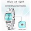 Fashion Square Dial Couple's Wristwatches Men Women Casual Daily Calendar Watch Waterproof Steel Strap Relojs