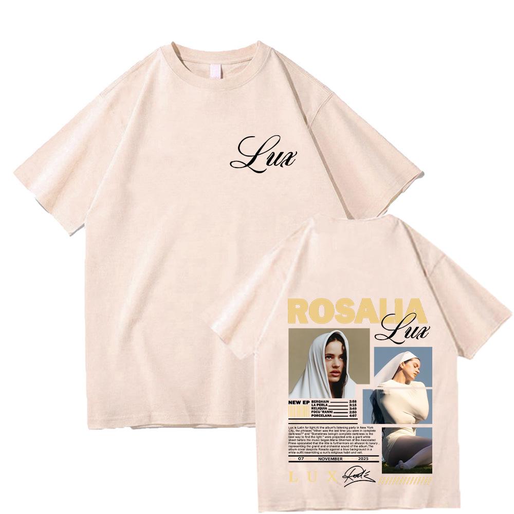 Rappeur Rosalía LUX T Shirts Chanteur Espagnol Tee Fashion Women Men 100%Cotton Clothes Comfortable Soft Short Sleeve Y2K Streetwear