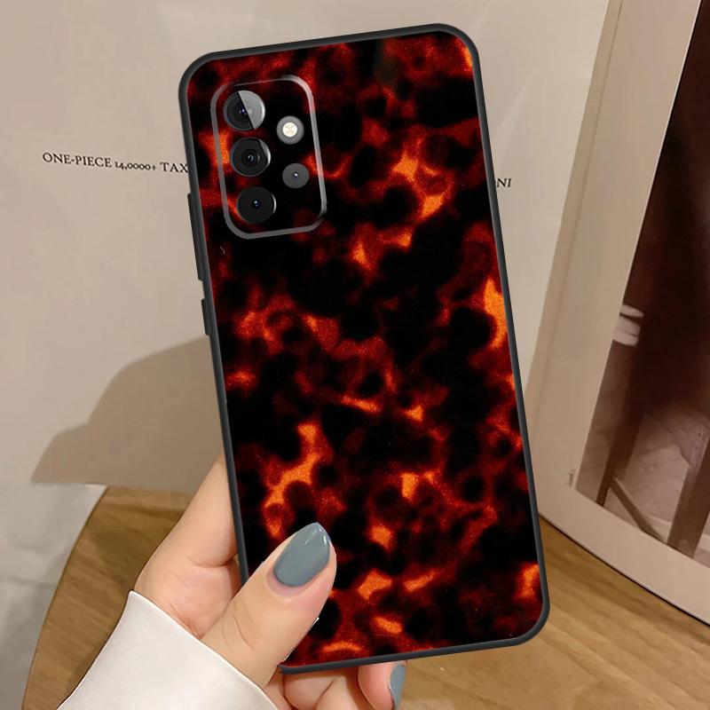 Tortoise Shell Pattern Case For Samsung Galaxy A34 A54 A17 A35 A55 A06 A16 A26 A36 A56 A53 A32 A52 A33 A13 A14 A15