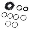 Single Speed Conversion Kit Replacement for Shimano HG Freehub Aluminum Alloy 18T Cog with Lockring 2mm 3.5mm 5mm 10mm