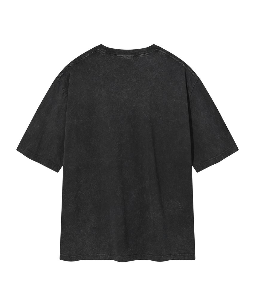Treasure Flame Stonewashed Short Sleeve T-Shirt Charcoal