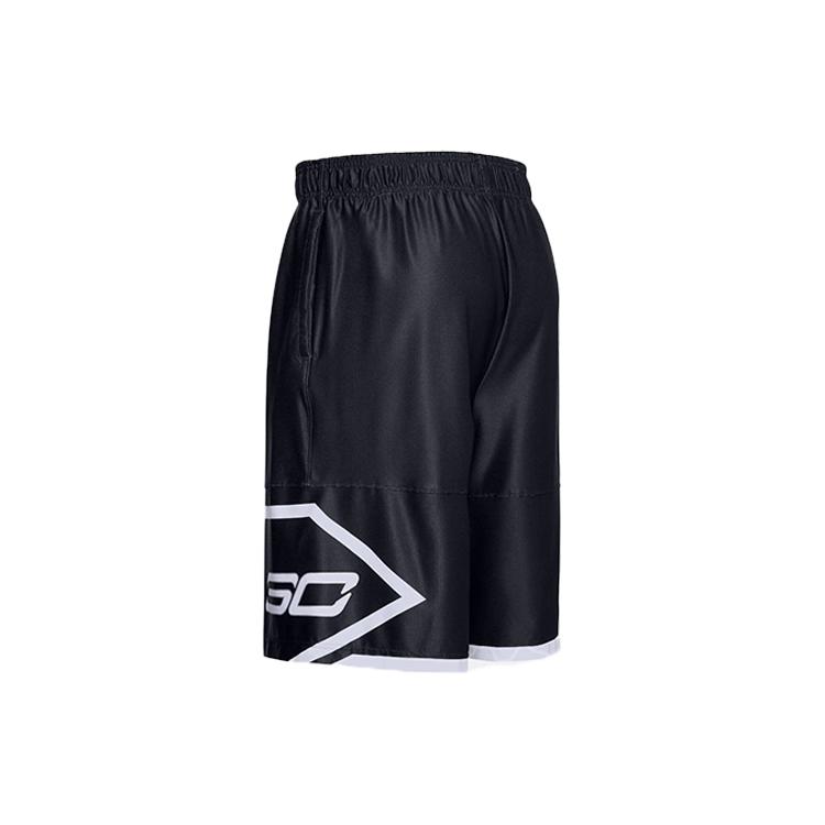 Under Armour Basketball Shorts Men's Black Moderate Straight Fit Pants 1354211-001