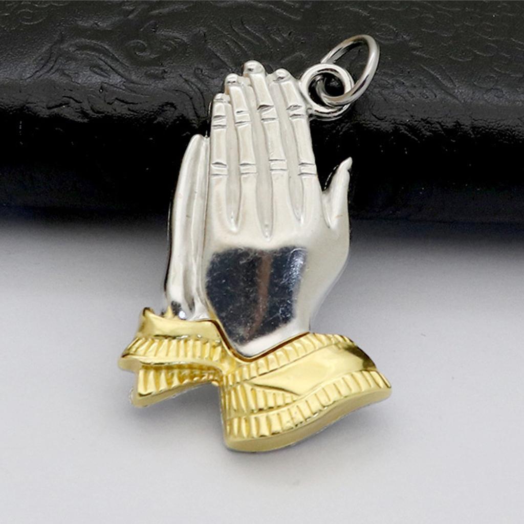 Exquisites Praying Hand Pendant Alloy Prayer Hands Pendant for Key Bags Car Home Decors Adding Touch of Warmth