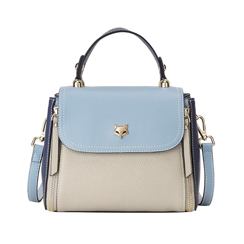 FOXER Original Women s Split Leather Shoulder Crossbody Bag Lady Large Capacity Medium Handbag Female Fashion Messenger Flap Bag