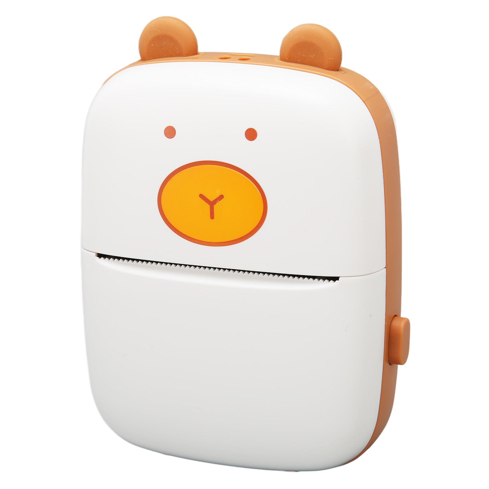 

Thermal Printer Rechargeable 203DPI Mini Thermal Printer with 3 Roll Print Paper for Notes Office