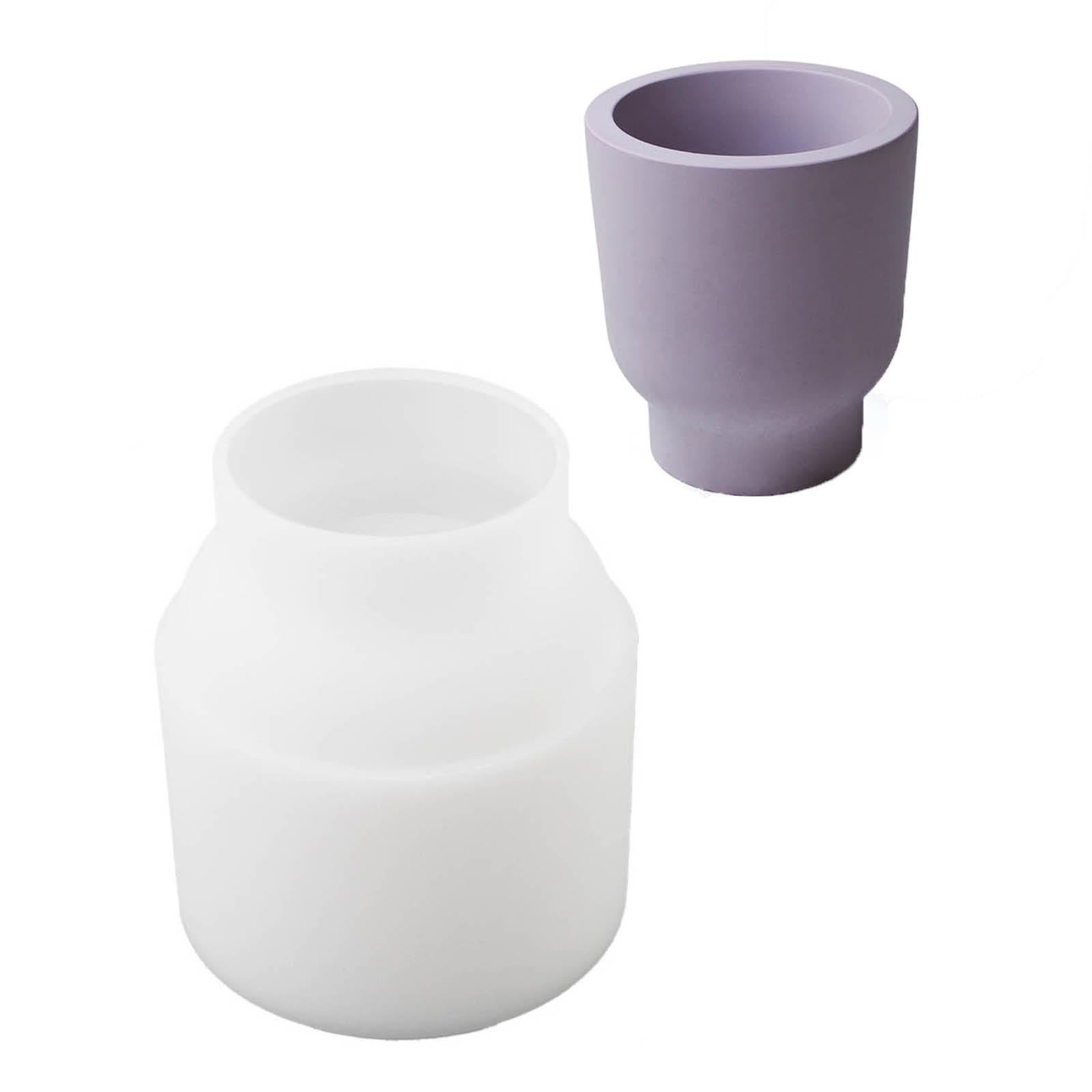 

Силиконовая форма в форме чайной чашки, силиконовая форма для банок, антипригарная, легко извлекается из формы для изготовления штукатурки для банок, горшков, литья смолы своими руками L