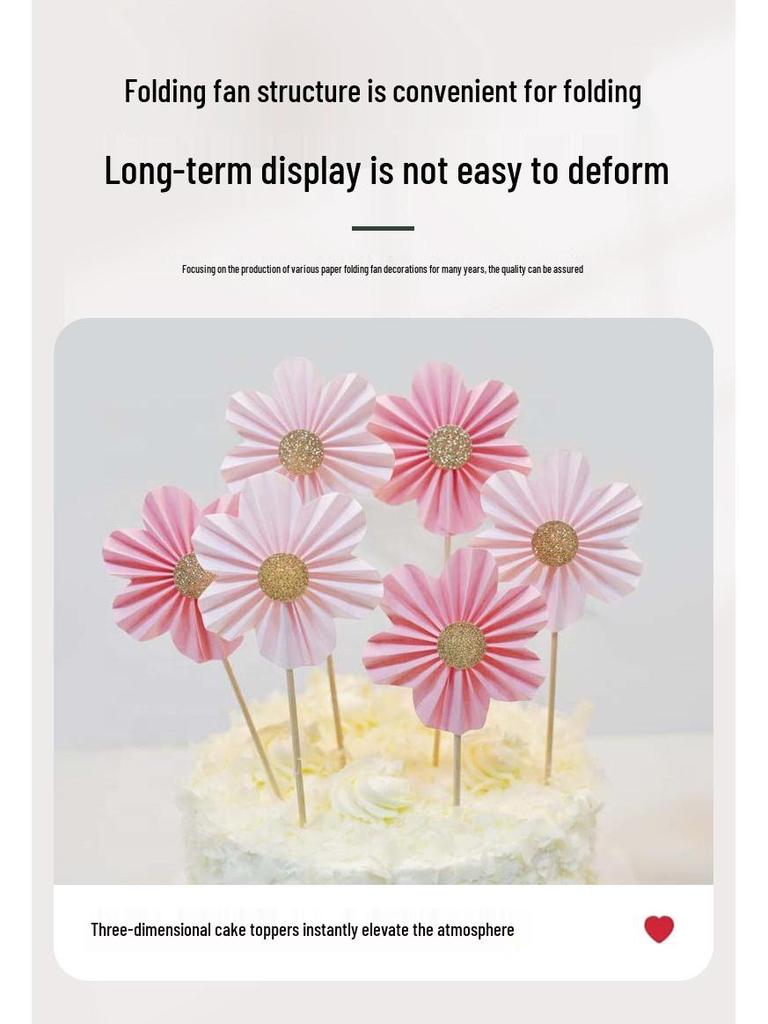 Blue Ocean 3D Folding Fan & Star Pendant Decoration Set for Kids' Birthday Party