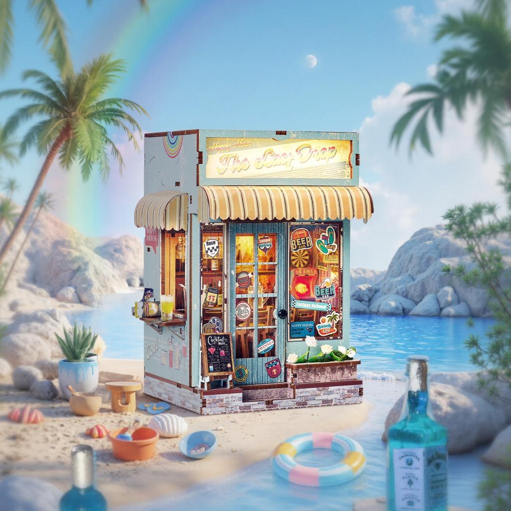 CRESYMME Dollhouse Miniature Kit, Wooden 3D Puzzle, DIY Handmade, for Adults (The Last Drop)