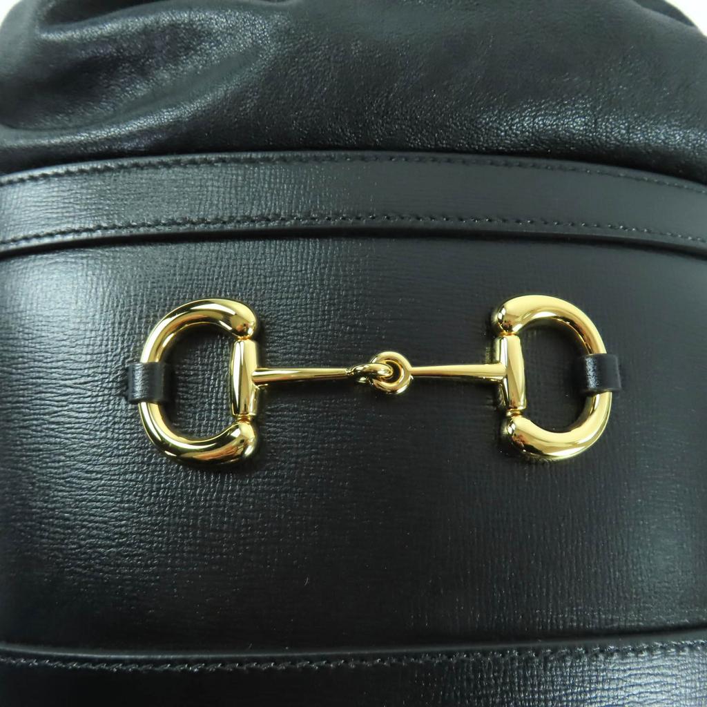 Excellent GUCCI Shoulder Bag black leather Women 602118 Used