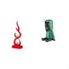 Abstract Flame Resin Figurine Modern Fire Sculpture Craft Easter Island Head Statue Moai Antique