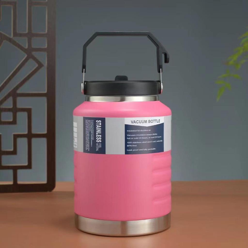 304 Stainless Steel Large Capacity Thermos Cup: Outdoor Insulated Ice Bucket & Fitness Water Bottle