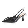 BEIJIANI Schleife Spitz Stilettoabsatz Geschlossene Zehen Damen Einriemen-Sandalen
