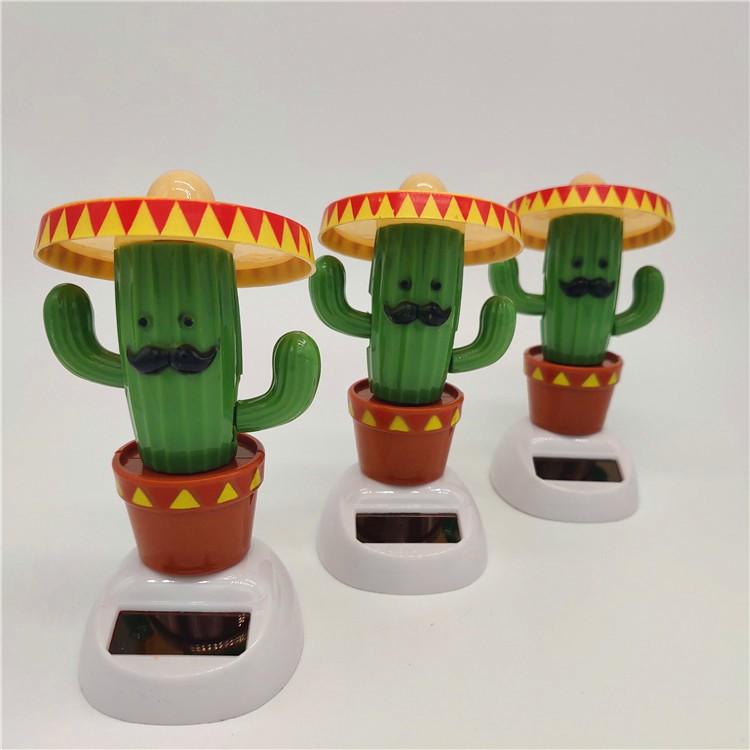 Creatief 1 Stuks Schattige Zonne Cactus Schommel Dansend Speelgoed Cartoon Flip Flap Speelgoed Schuddend Beweegbaar Huis Auto Bureau Decoratie Ornament Cadeau