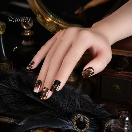 Festival Nail Wraps Halloween Glow-in-the-Dark Stickers, Gothic Spider Web Ghost Manicure No Damage Stickers Decoration Decals, Art Accessories