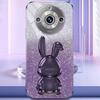 For Realme 11 4G (159.9x73.3x7.95mm) Shockproof Cartoon Rabbit Cover Support Kickstand Phone Protective Case