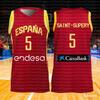 España Llegadas País Camisetas de Baloncesto Local Visitante Casual Deportiva Camiseta con Estampado 3D Americana