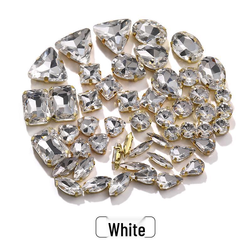 Ručně šité smíšené drápkové křišťálové skleněné kamínky pro svatební šaty a doplňky k náramkům