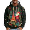 Christmas Print Loose Men's Hoodie