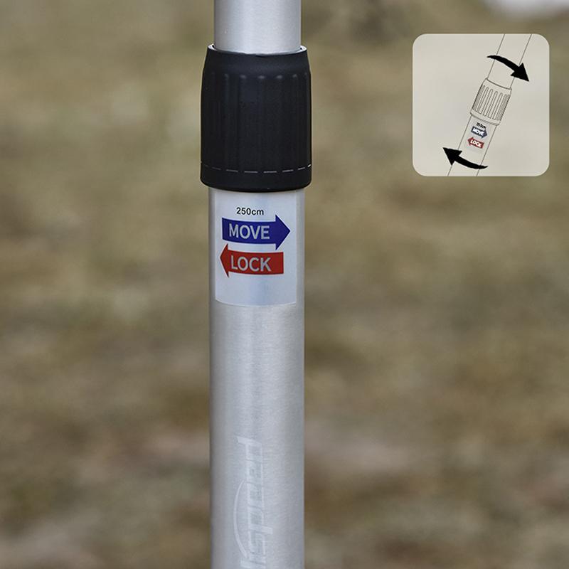 2Pcs Camping Canopy Pole Aluminum Alloy Telescopic Tent Support Foldable Beach Shelter Awning Pole For Outdoor Adjustable