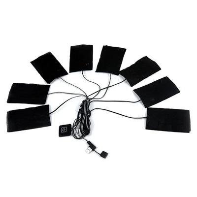 8 In 1 Electric Usb Jackets Clothes Heating Pad Winter Vest Heated Warmer Pads Fiber Heater Waterproof