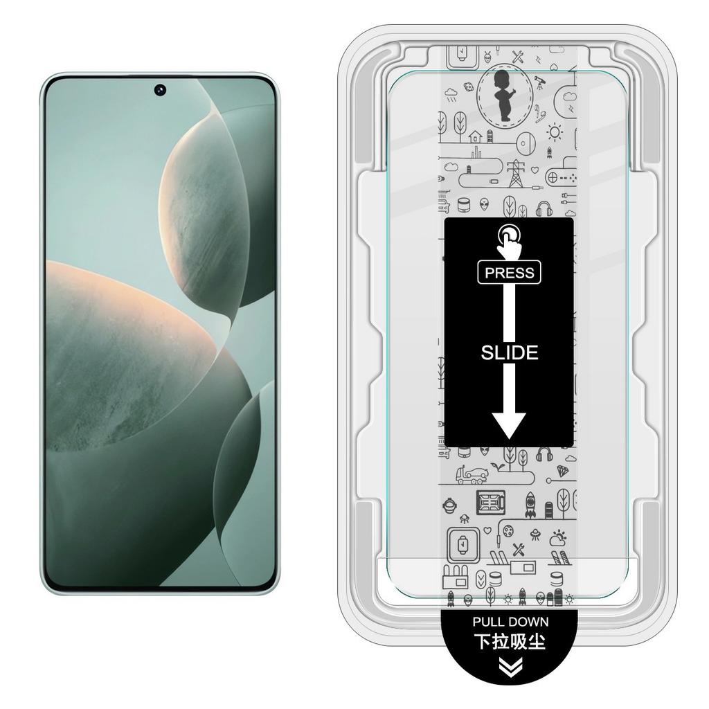 IMAK H Serie Für Xiaomi Poco X6 Pro 5G/Redmi K70E 5G Gehärtetes Glas Displayschutzfolie Staubfreie Installationsfolie (Entsperren per Fingerabdruck)