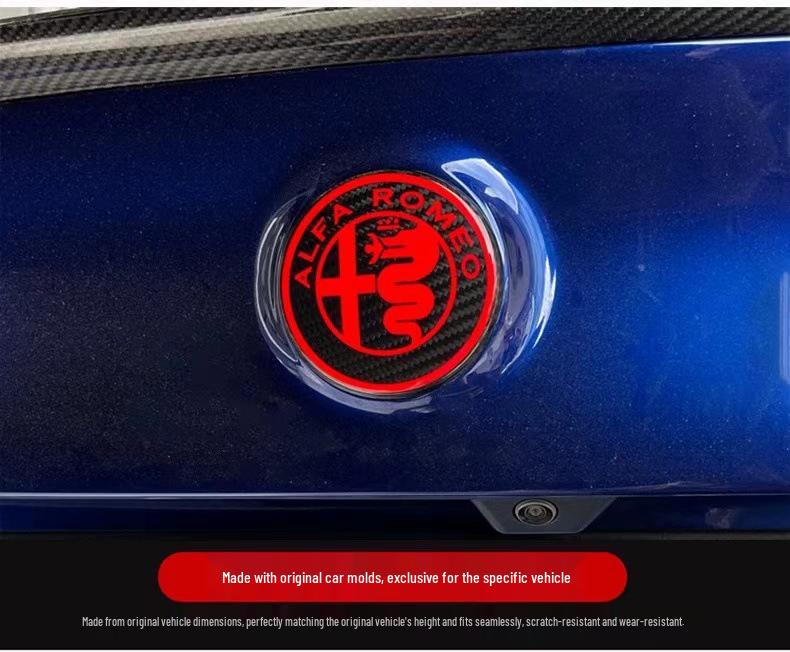 Alfa Romeo Giulia Stelvio Carbon Fiber Front & Rear Logos
