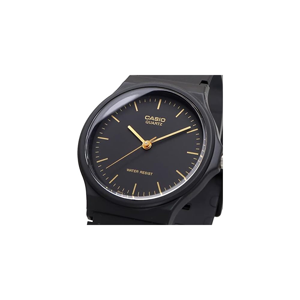 Casio MQ-24-1EL Analog Watch Unisex Black Gold with Resin Band 38mm