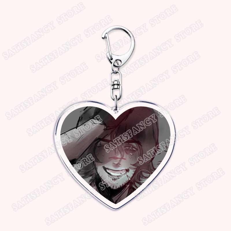 YKMET Game Love Boyfriend To Death Heart Shape Keychain for Accessories Pet Strade Ren Keyring Jewelry Friends Fans Gamers Gifts
