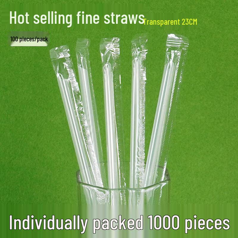 ZISIZ Disposable Plastic Straws