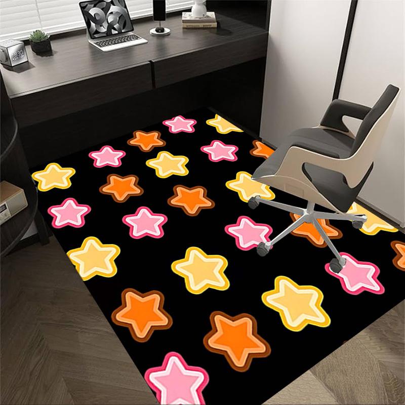 

1PC Star Pattern Non-Slip Floor carpet, suitable for Office, bedroomand playrooms. It can also be used as a sofa footrest cover-T19 60cm by 90cm