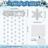 Blosssound Let It Snow Winter Door Decorations Snowflake Wonderland Doorway Curtain Let It Snow Sign with Snowflake Hanging Door Streamers Holiday