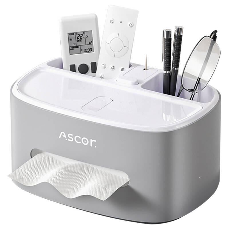 tissue box, paper box, light luxury, high-end feeling, living room coffee table, desktop creative napkin, multi-function remote control storage