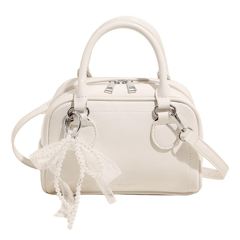 

Новая женская сумка для боулинга, сумка через плечо, портативная сумка-тост, модная сумка-подушка большой вместимости Without pendant белый