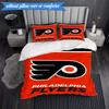 3PCS Flyers Hockey Team Bedding Set,Including 1pc Duvet Cover And 2pcs Pillowcases Perfect for Bedroom, Dormitory, Fan Christmas gift