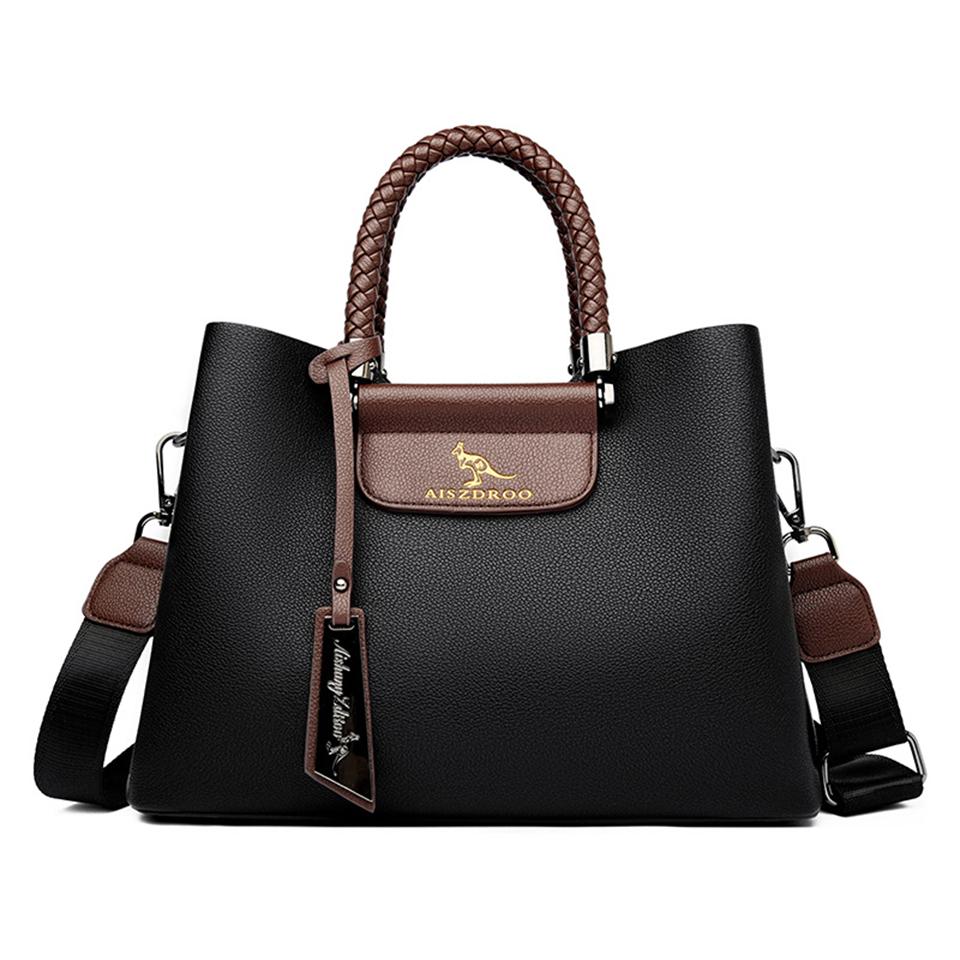 Elegant Women's Handbag Unique Handle Design Featuring a Stylish Pattern Spacious Interior  Adjustable Strap Functionality