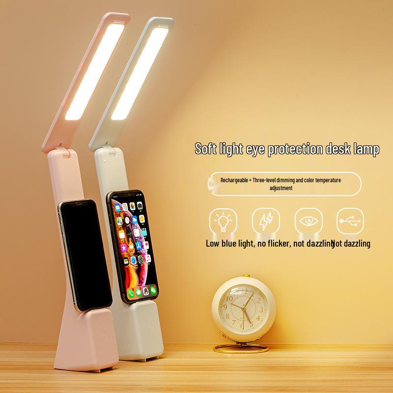 Portable Folding Table Lamp with Eye Protection and Long Battery Life, Ideal for Student Dorms and Study Rooms