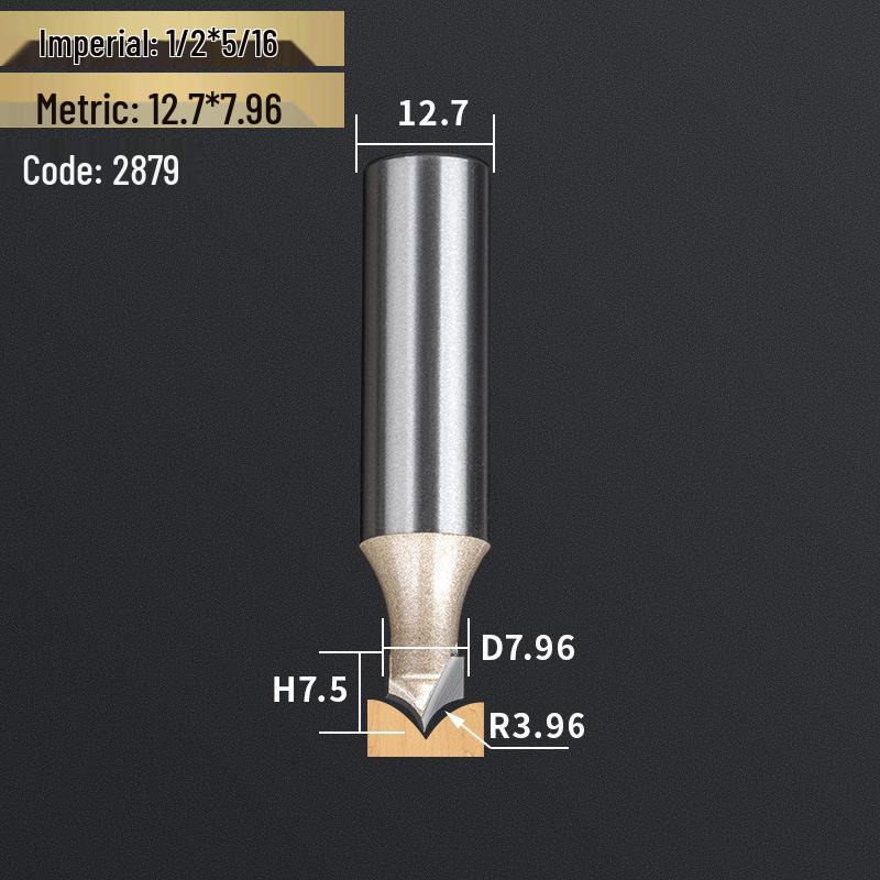 Professionelles 1/2" Schaft Wolframstahl Spitzschnitzmesser & 1/4" Schaft Trimmer Fräser für Holzbearbeitung