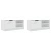 TV Cabinets (2 pcs) High Gloss White 80 x 35 x 36.5 cm Engineered Wood
