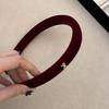 Korean autumn winter atmosphere headband women's new high cranial top velvet headband high sense retro hair accessories