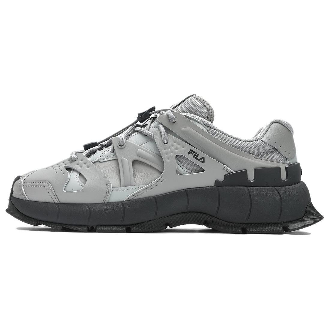 FILA INSETTO Textile, Synthetic Leather, Top Grain Cow Leather Low top Casual Shoes Men s Gray F12M411122FDG 40