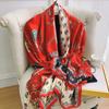 180*90cm Luxury Brand Women Scarf Summer Silk Shawl Lady Wrap Soft Female Echarpe Designer Beach Stole Bandanna foulard muffler