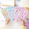 3D Bunny Cat Squishy Stickers Diy Scrapbook Water Bottle Decals Cute Stress Ease Peach Stickers For Kids Good Gift