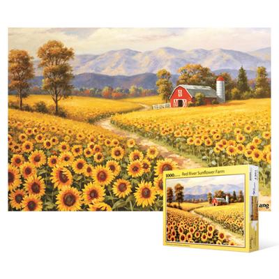 1000 Piece Jigsaw Puzzle - Sunflower Farm, Popular Korean Puzzle